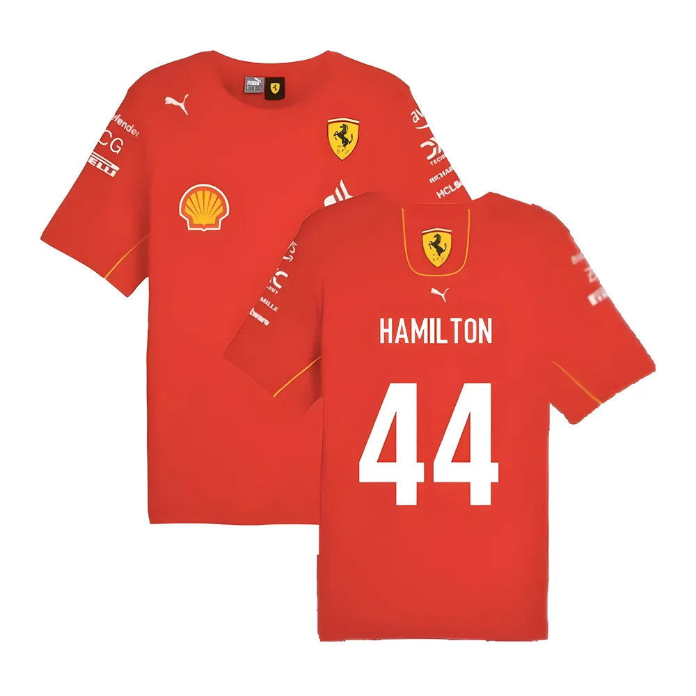 2024 Scuderia Ferrari Team T-Shirt (Red) (Hamilton 44)_0