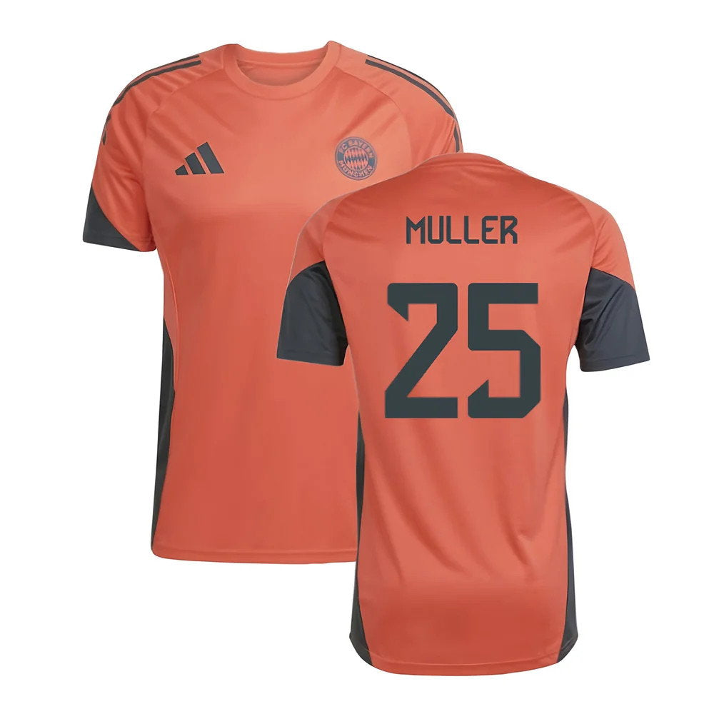 2025-2026 Bayern Munich Training Shirt (Easy Coral) (Muller 25)_0