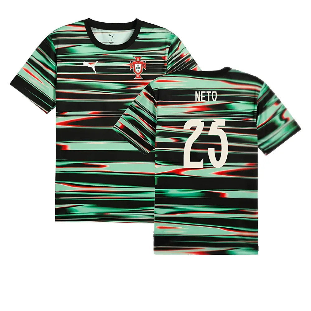 2025-2026 Portugal Prematch SS Jersey (Black) (Neto 25)_0