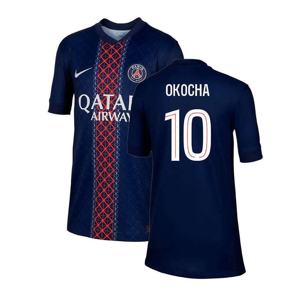 2025-2026 PSG Paris Saint Germain Home Shirt (Kids) (Okocha 10)_0