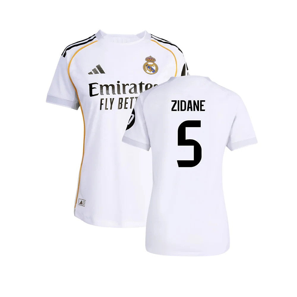 2025-2026 Real Madrid Authentic Home Shirt (Womens) (Zidane 5)_0