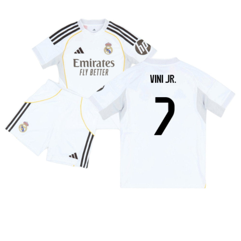 2025-2026 Real Madrid Home Youth Kit (Vini Jr. 7)_0