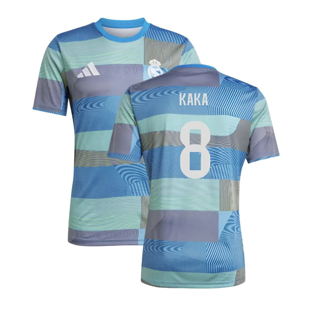 2025-2026 Real Madrid Pre-Match Shirt (Blue) (Kaka 8)_0