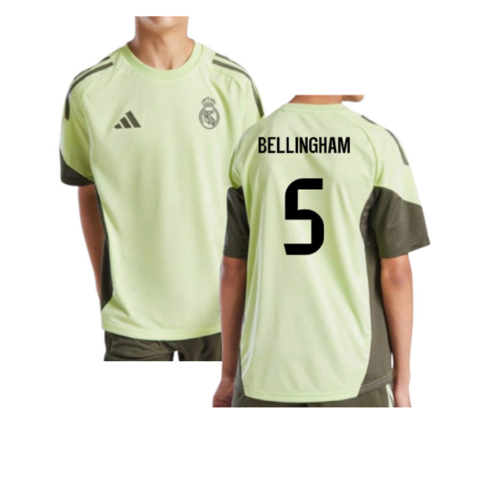 2025-2026 Real Madrid Training Jersey (Almost Lime) - Kids (Bellingham 5)_0