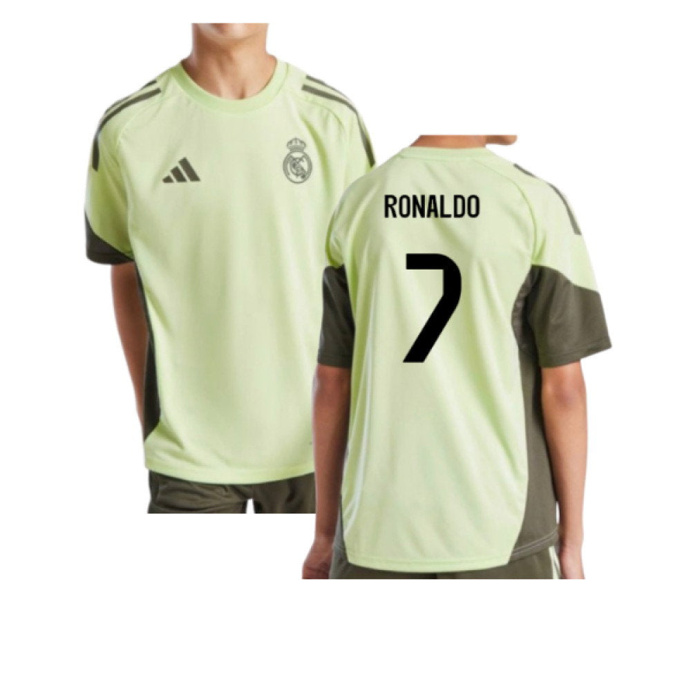 2025-2026 Real Madrid Training Jersey (Almost Lime) - Kids (Ronaldo 7)_0