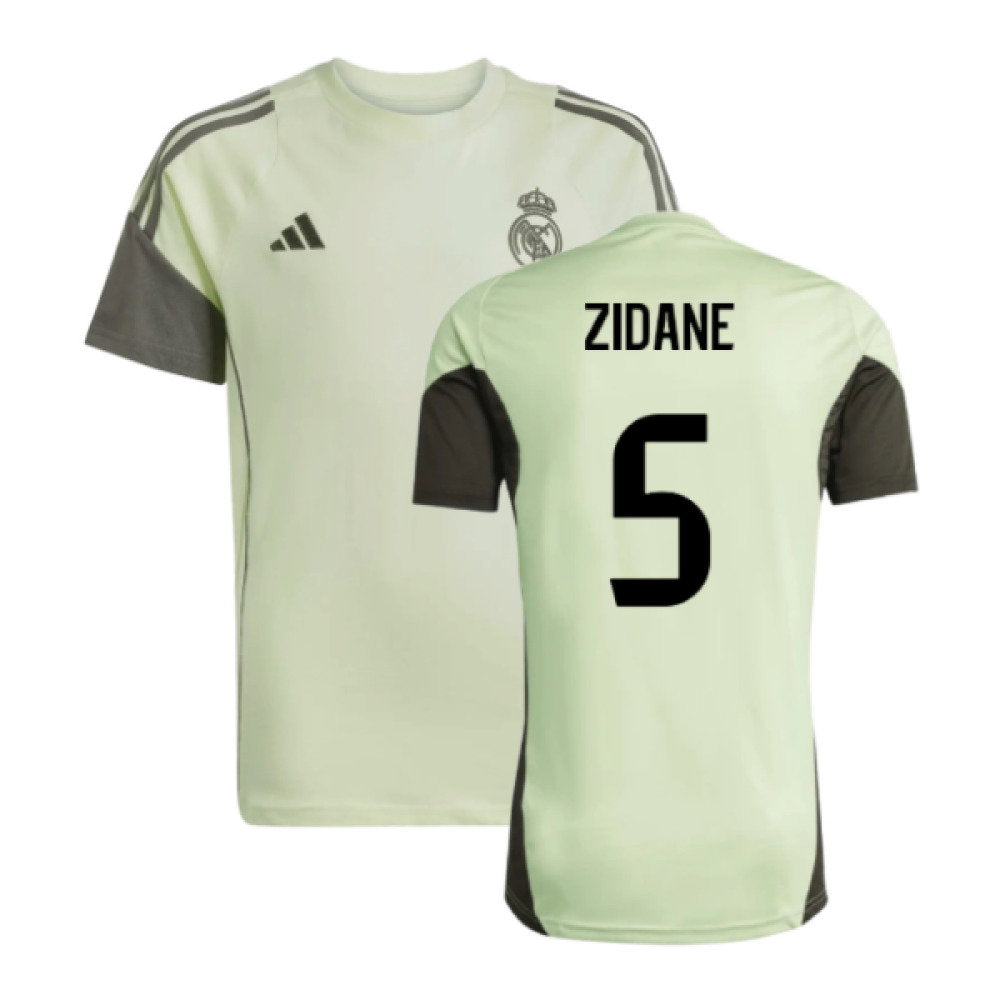 2025-2026 Real Madrid Training Tee (Almost Lime) - Kids (Zidane 5)_0