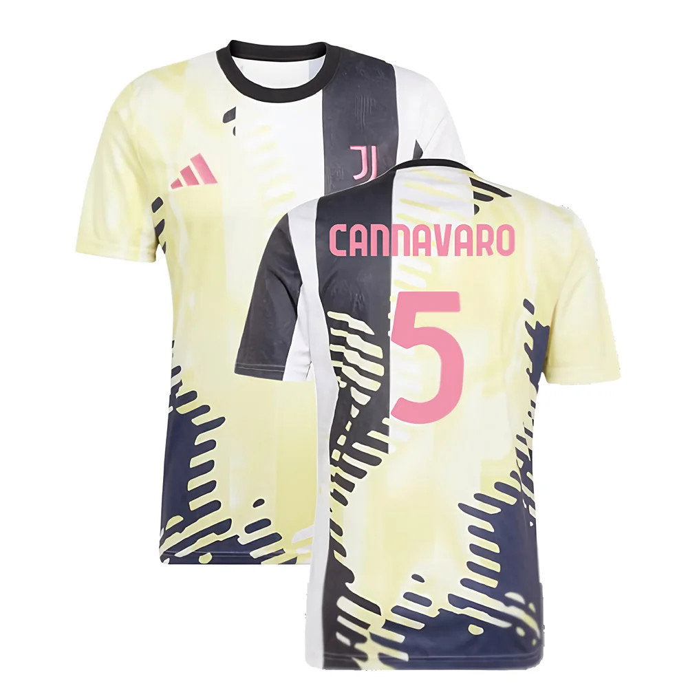 2025 Juventus Pre-Match Shirt (Yellow) (Cannavaro 5)_0