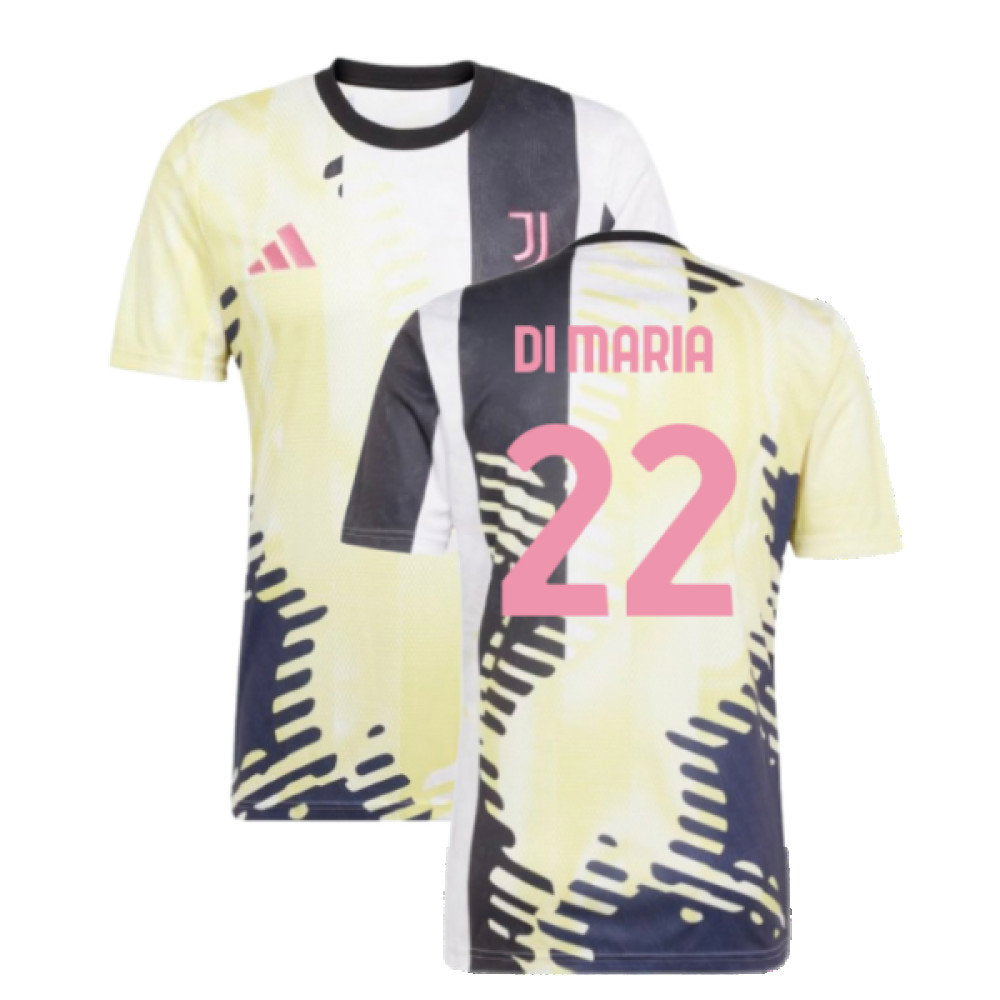 2025 Juventus Pre-Match Shirt (Yellow) (Di Maria 22)_0