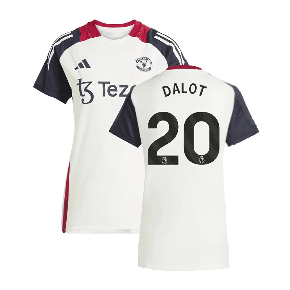 2025 Man Utd Training Jersey (Off White) - Womens (Dalot 20)_0