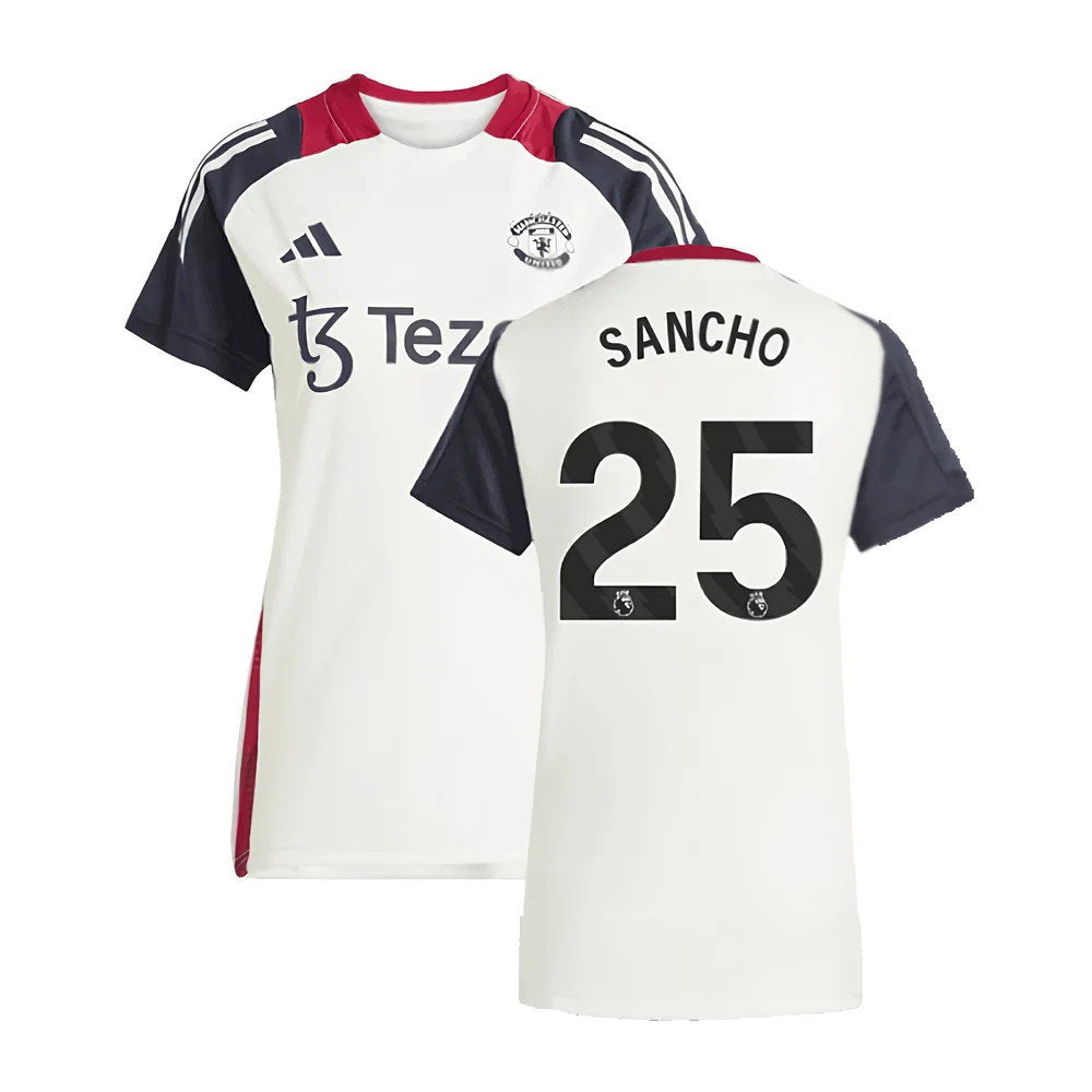 2025 Man Utd Training Jersey (Off White) - Womens (Sancho 25)_0