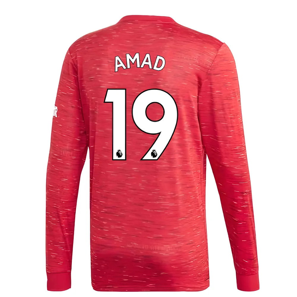 2020-2021 Man Utd Adidas Home Long Sleeve Shirt (Amad 19)_0