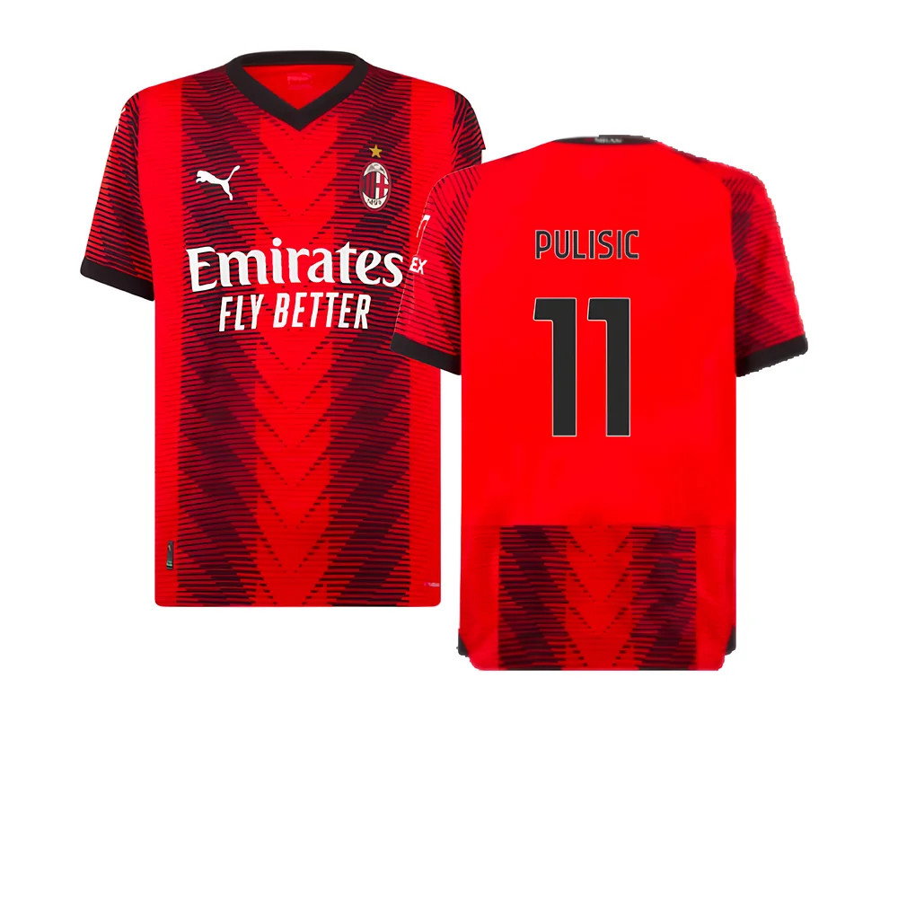 2023-2024 AC Milan Home Authentic Shirt (Pulisic 11)_0