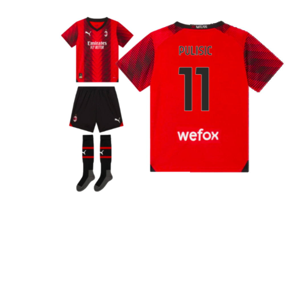 2023-2024 AC Milan Home Mini Kit (Pulisic 11)_0