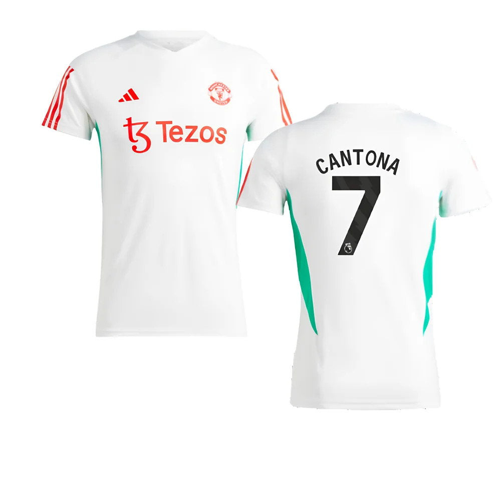 2023-2024 Man Utd Training Jersey (White) - Ladies (Cantona 7)_0