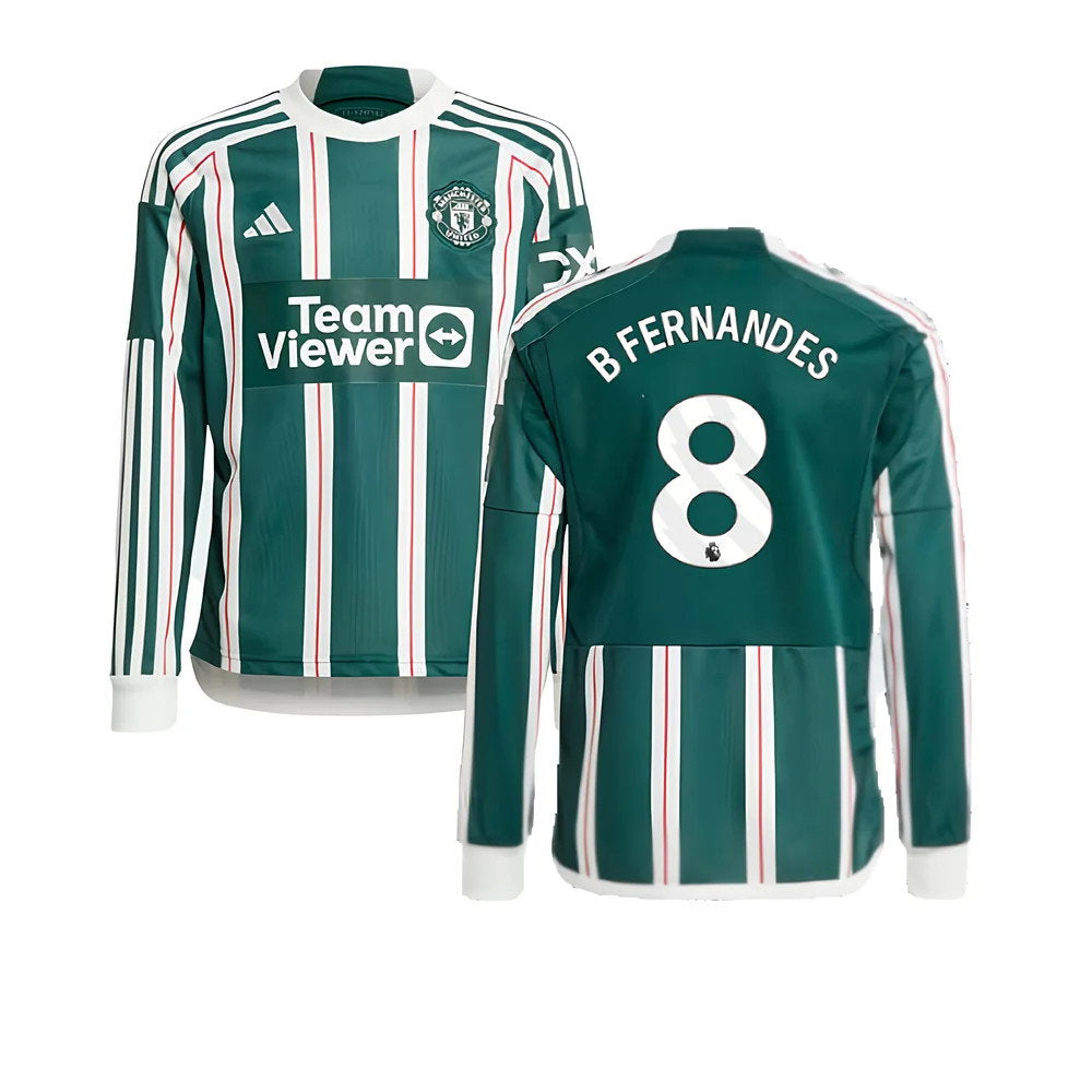 2023-2024 Man Utd Away Long Sleeve Shirt (Kids) (B Fernandes 8)_0