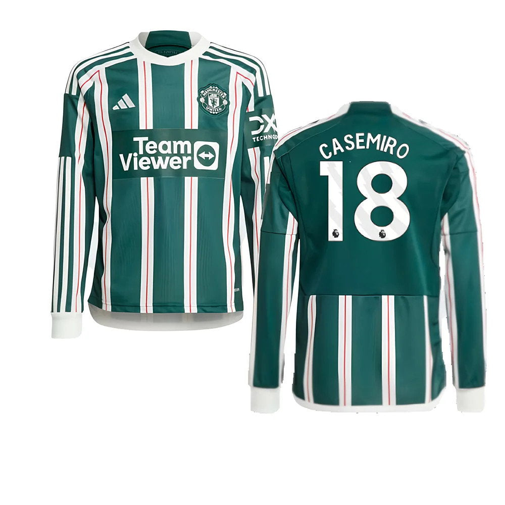 2023-2024 Man Utd Away Long Sleeve Shirt (Kids) (Casemiro 18)_0