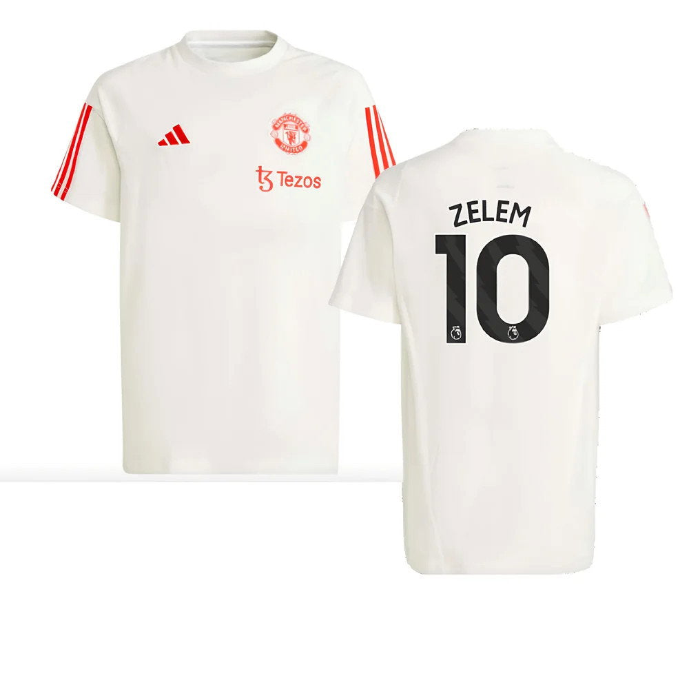 2023-2024 Man Utd Training Tee (White) - Kids (Zelem 10)_0