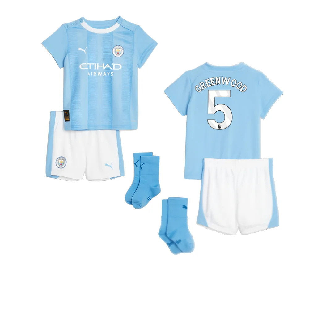 2023-2024 Man City Home Baby Kit (Greenwood 5)_0