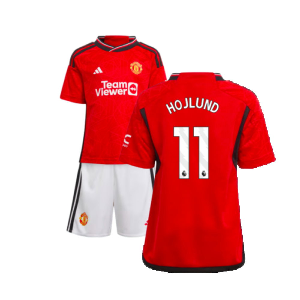 2023-2024 Man Utd Home Mini Kit (Hojlund 11)_0