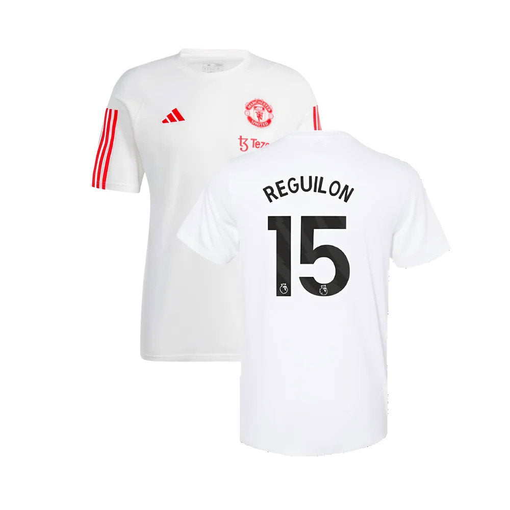 2023-2024 Man Utd Training Tee (White) (Reguilon 15)_0