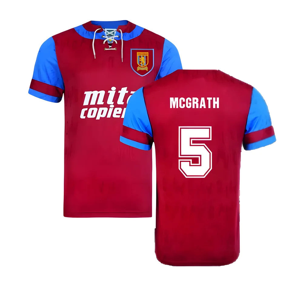 Score Draw Aston Villa 1992 Retro Football Shirt (McGrath 5)_0
