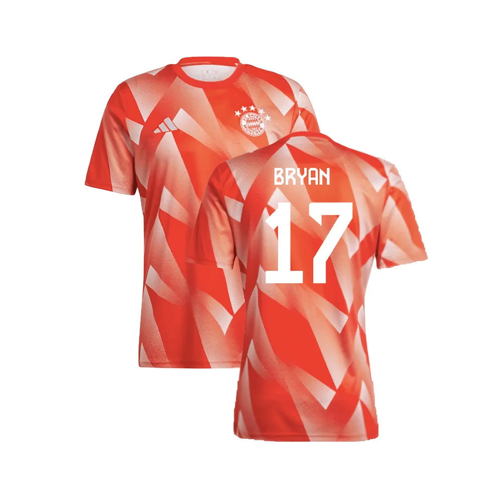 2023-2024 Bayern Munich Pre-Match Shirt (Red) (Bryan 17)_0