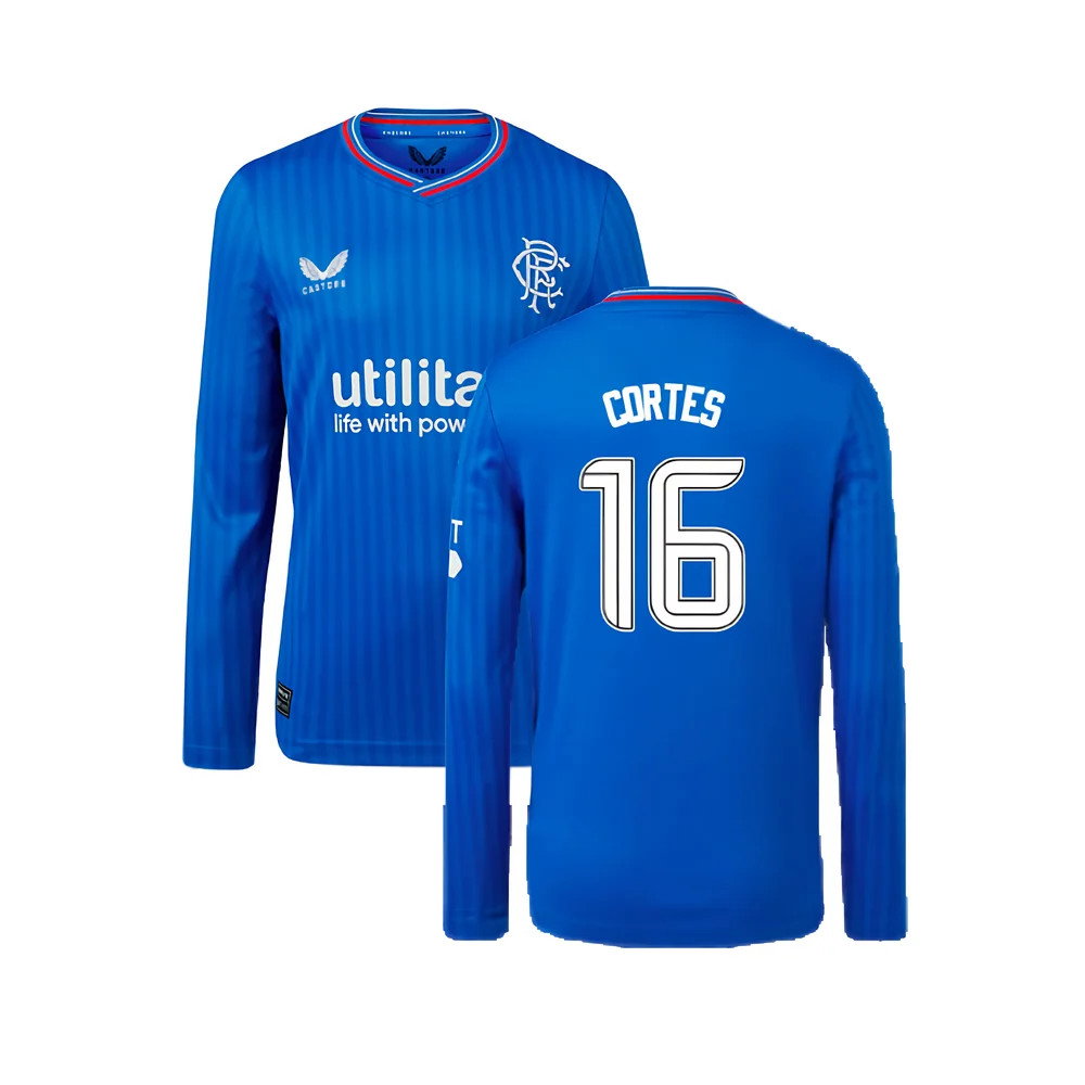 2023-2024 Rangers Long Sleeve Home Shirt (Kids) (Cortes 16)_0