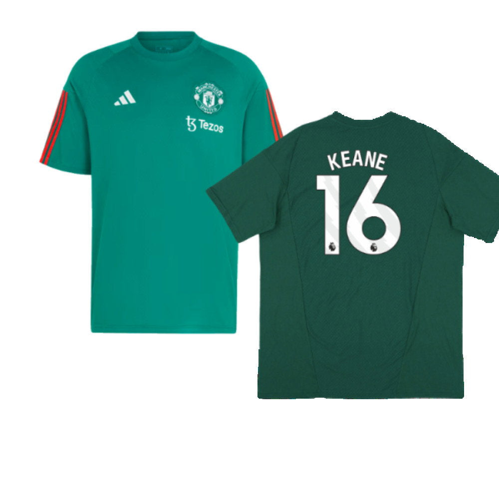2023-2024 Man Utd Training Tee (Green) (Keane 16)_0