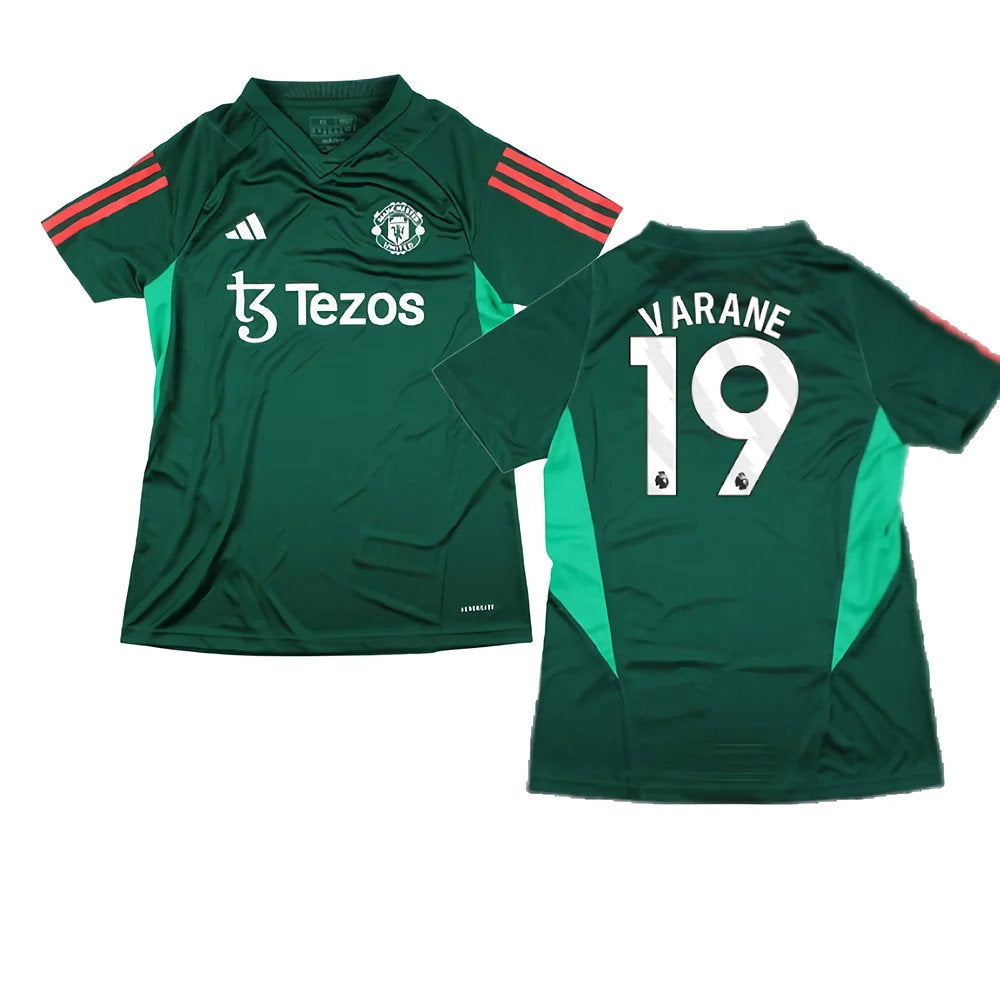 2023-2024 Man Utd Training Shirt (Green) - Ladies (Varane 19)_0