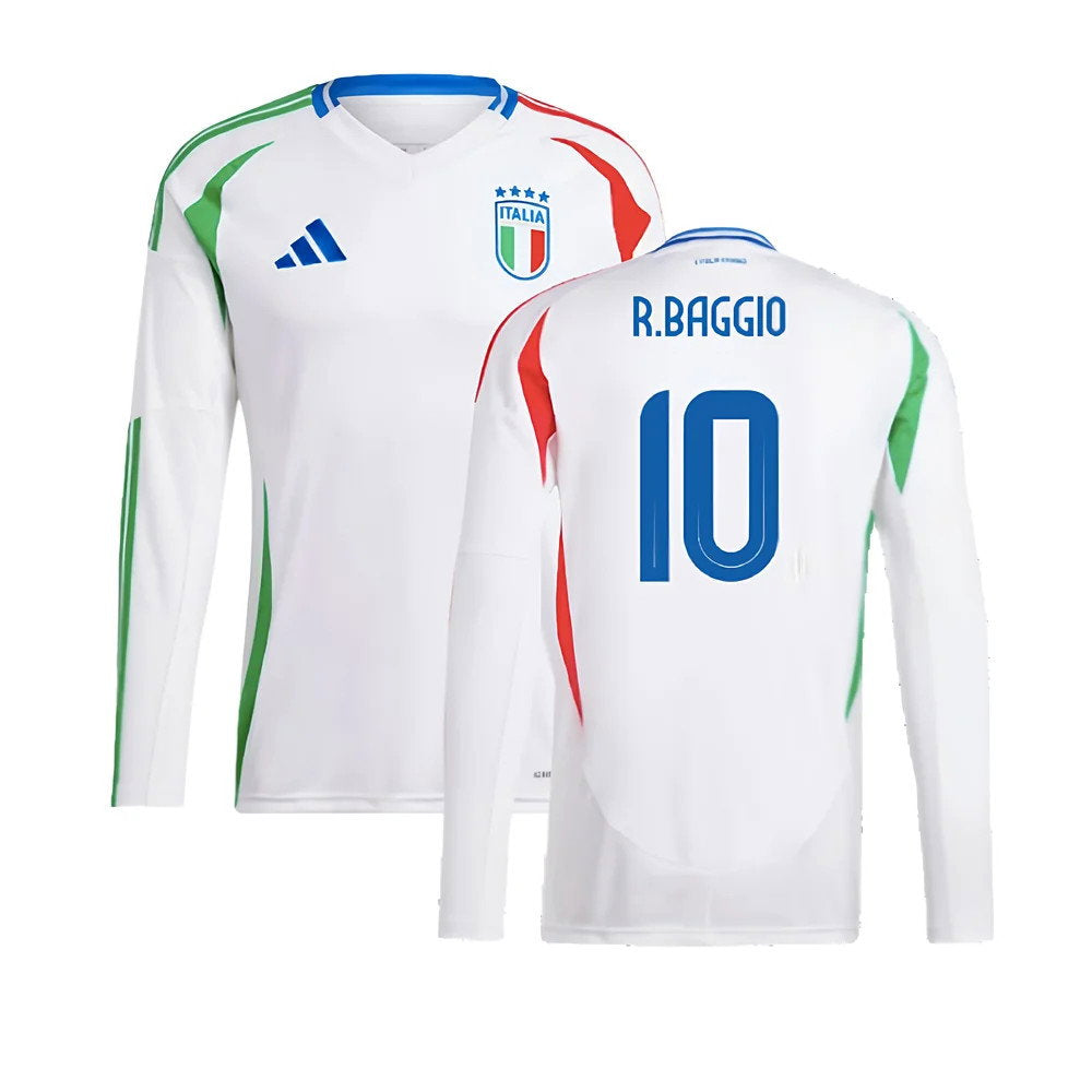 2024-2025 Italy Long Sleeve Away Shirt (R.BAGGIO 10)_0
