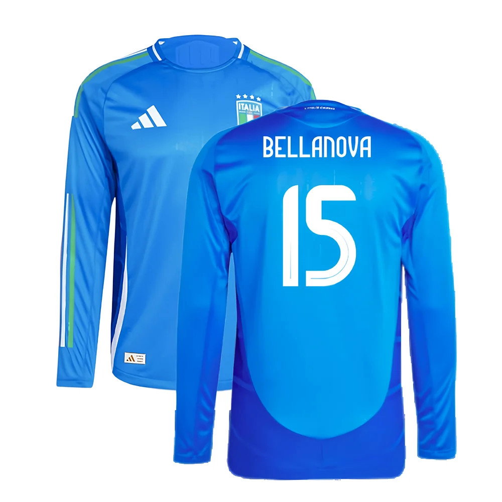 2024-2025 Italy Authentic Long Sleeve Home Shirt (BELLANOVA 15)_0