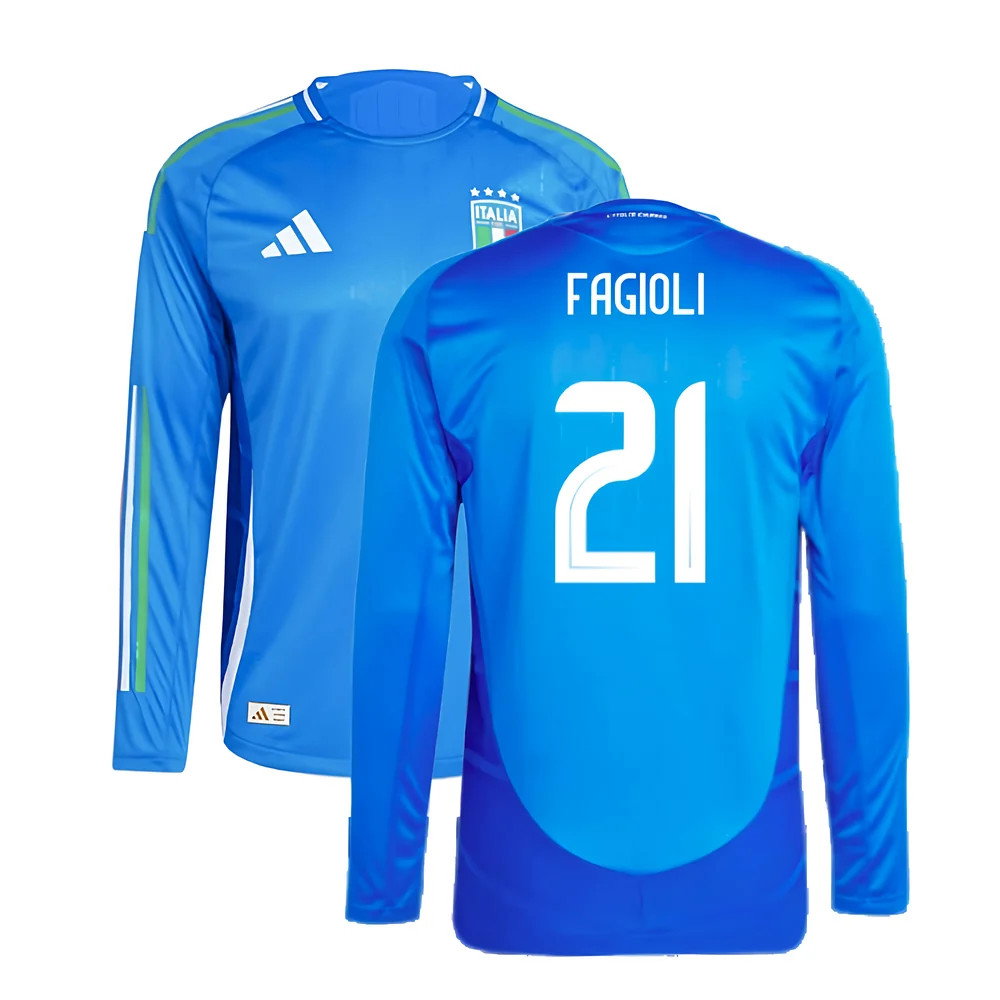 2024-2025 Italy Authentic Long Sleeve Home Shirt (FAGIOLI 21)_0