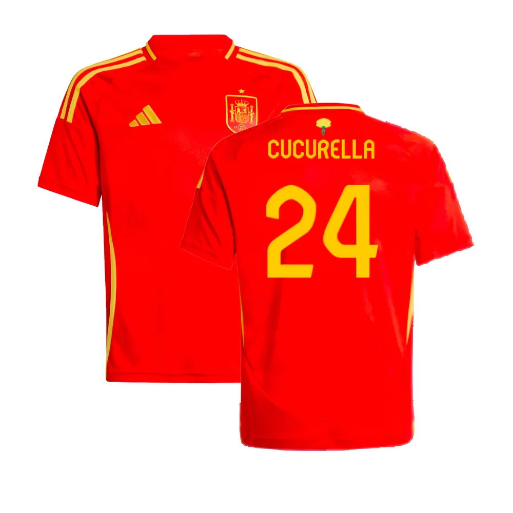 2024-2025 Spain Home Shirt (Kids) (Cucurella 24)_0