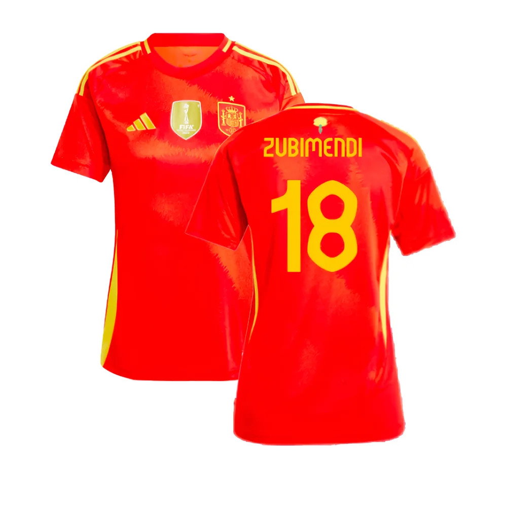 2024-2025 Spain Home Shirt (Ladies) (Zubimendi 18)_0