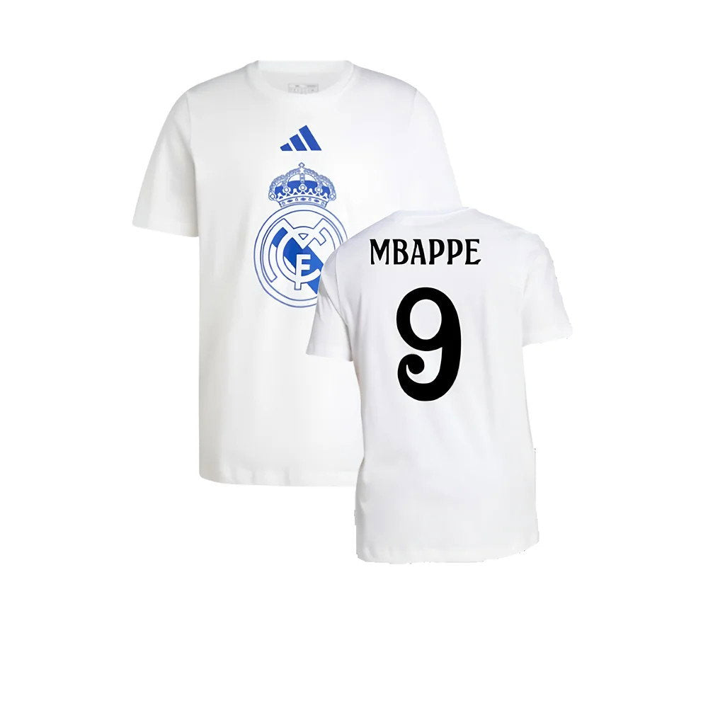 2024-2025 Real Madrid DNA Graphic Tee (White) (Mbappe 9)_0