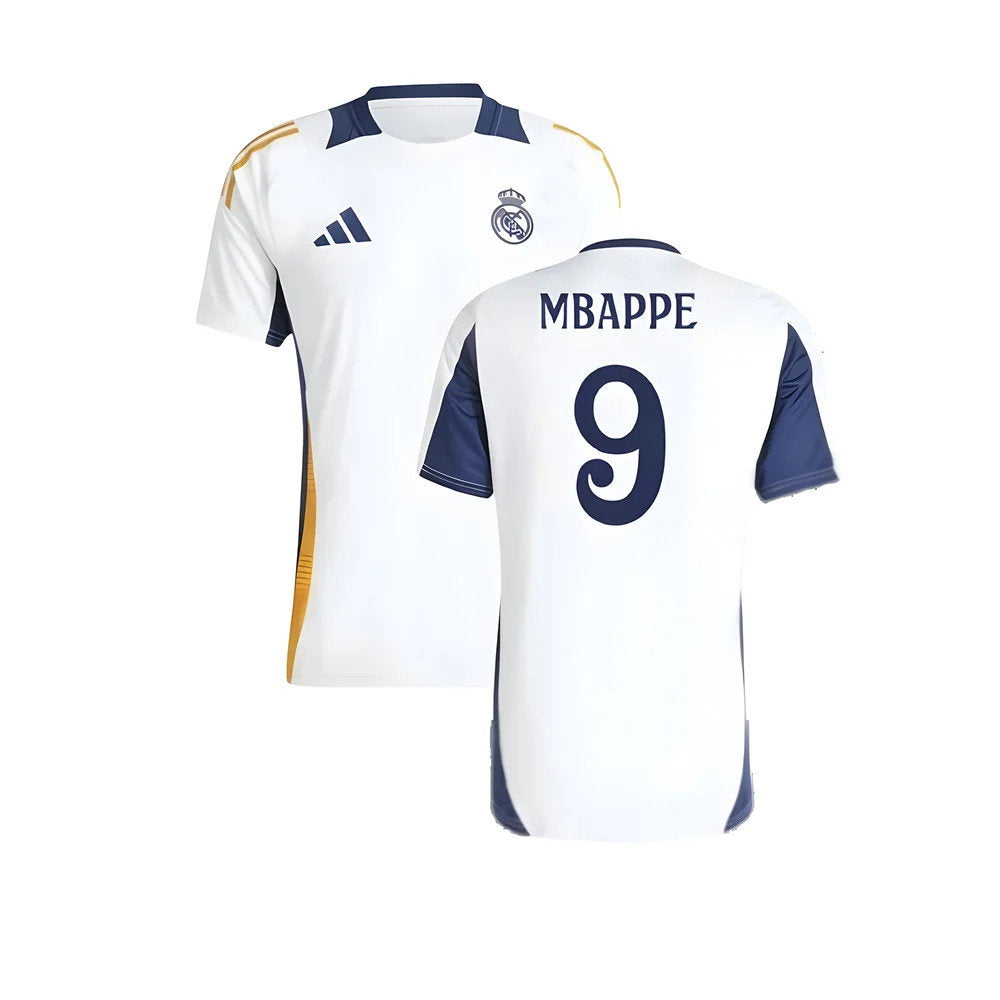 2024-2025 Real Madrid Training Tee (White) (Mbappe 9)_0