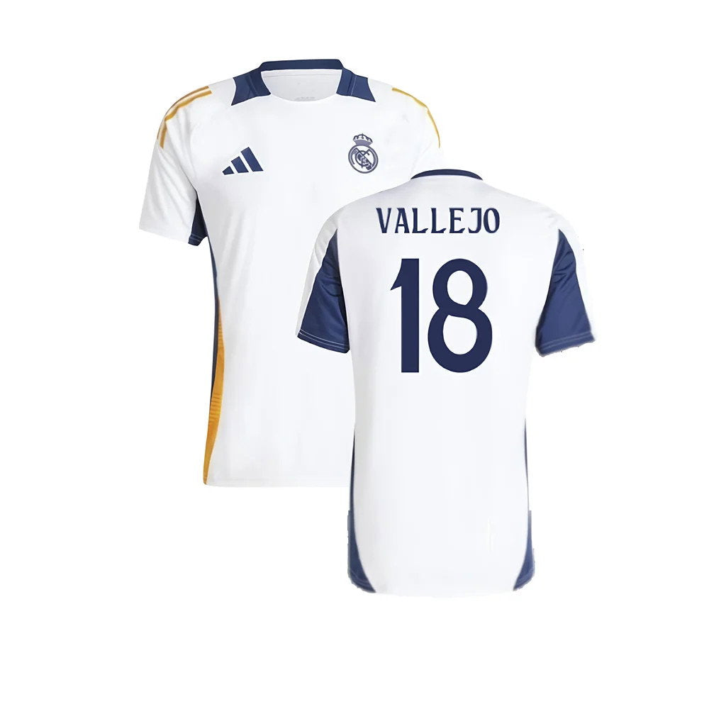 2024-2025 Real Madrid Training Tee (White) (Vallejo 18)_0