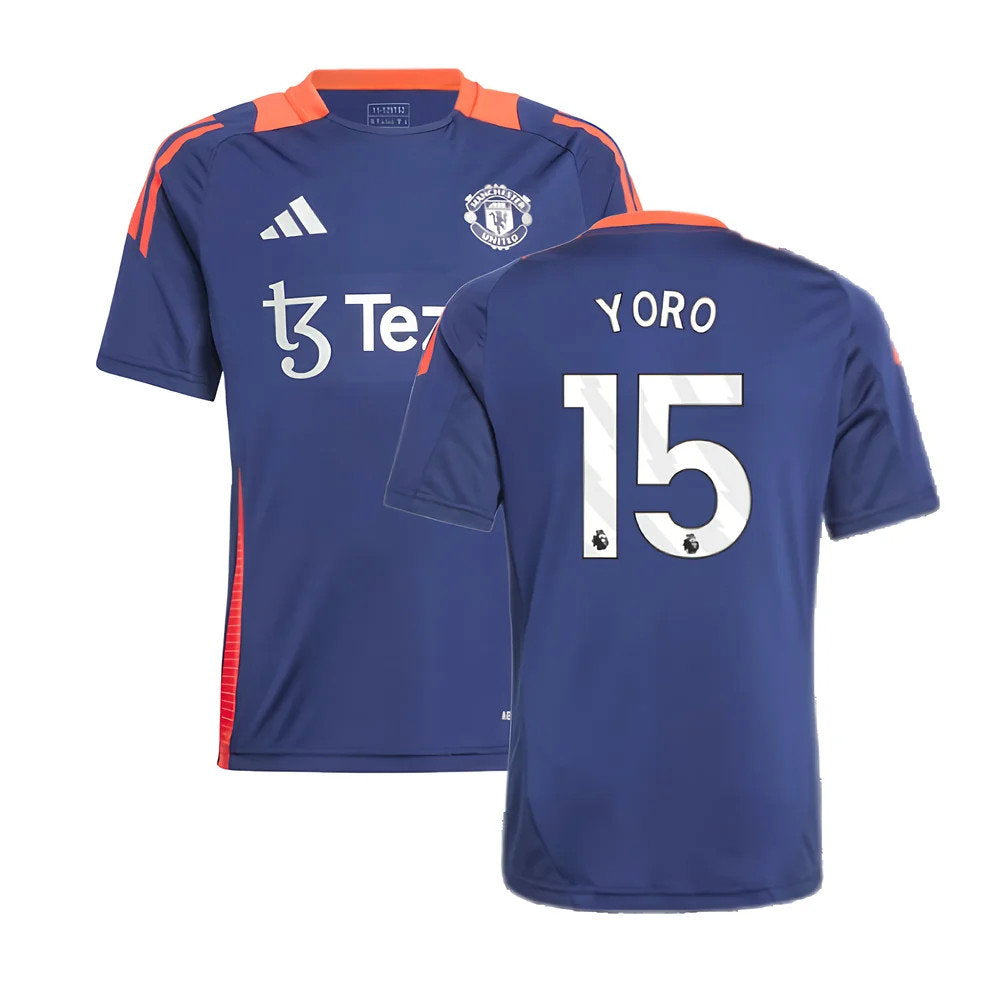 2024-2025 Man Utd Training Jersey (Night Indigo) - Kids (Yoro 15)_0
