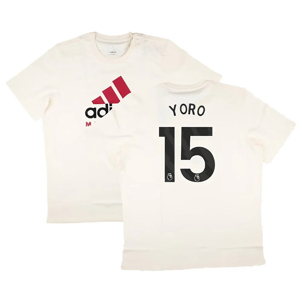 2024-2025 Man Utd SZN Graphic Tee (Cream White) (Yoro 15)_0