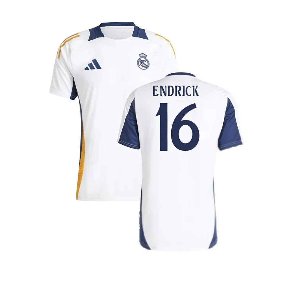 2024-2025 Real Madrid Training Tee (White) (Endrick 16)_0