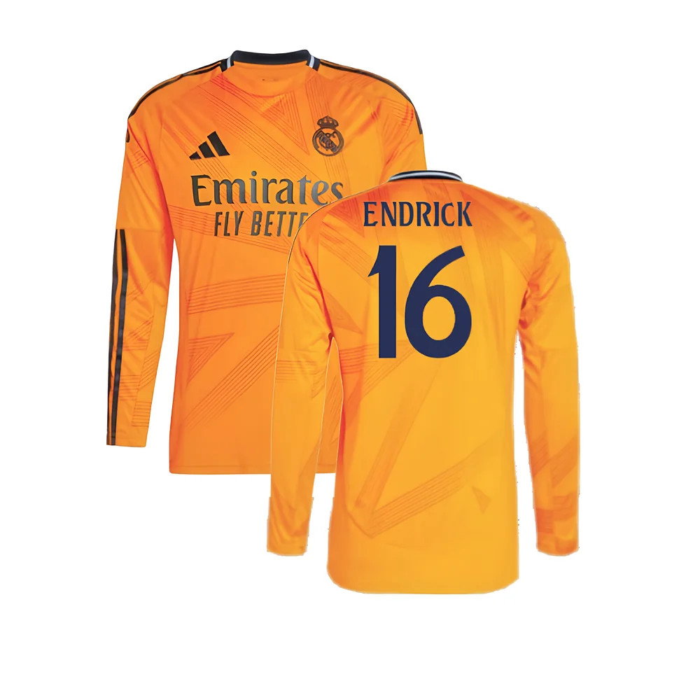 2024-2025 Real Madrid Long Sleeve Away Shirt (Endrick 16)_0