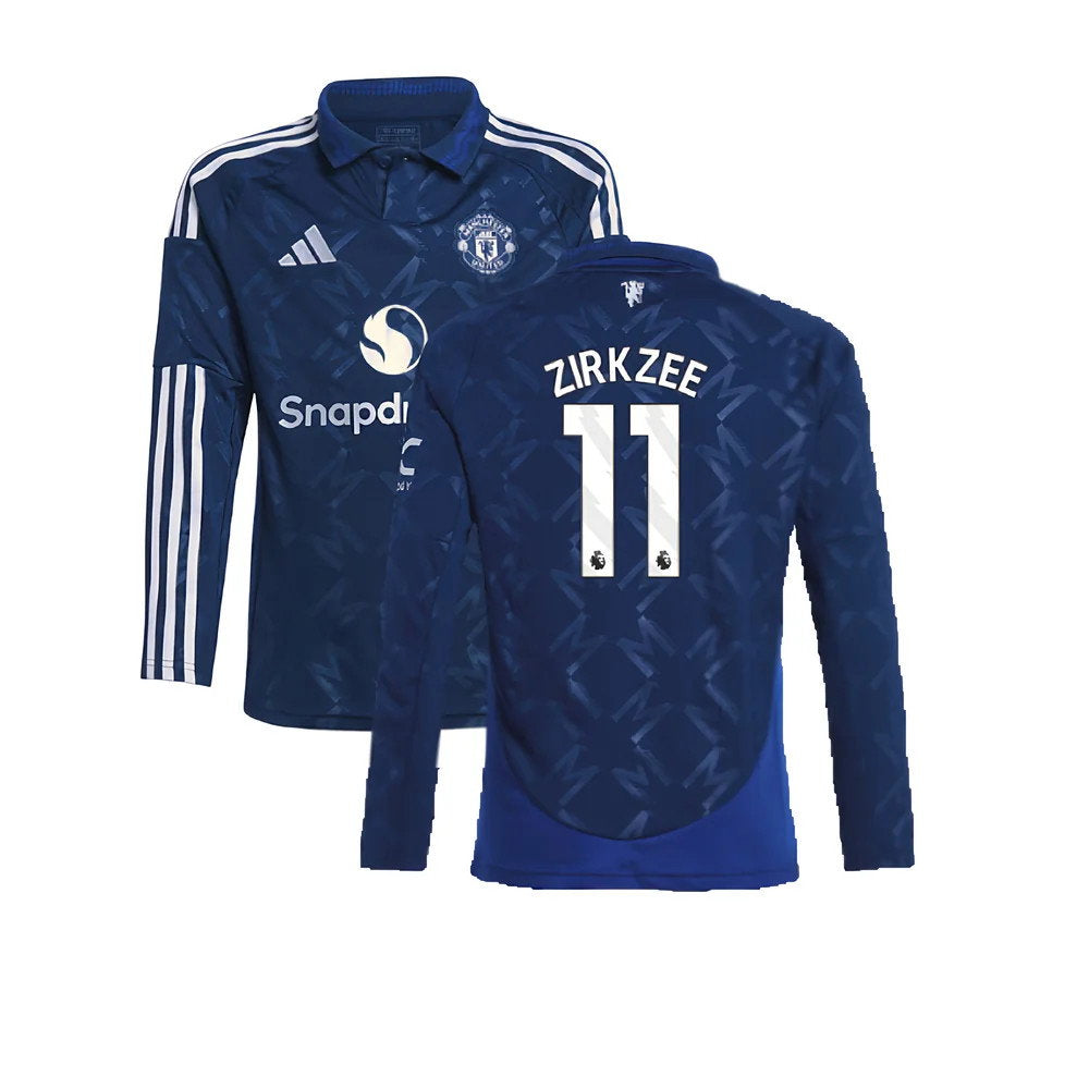 2024-2025 Man Utd Long Sleeve Away Shirt (Kids) (Zirkzee 11)_0