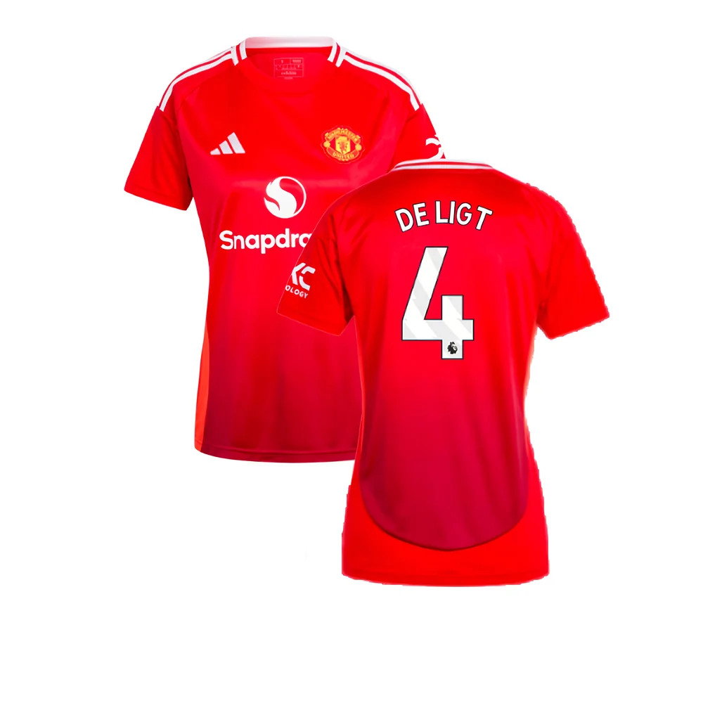 2024-2025 Man Utd Home Shirt (Womens) (De Ligt 4)_0
