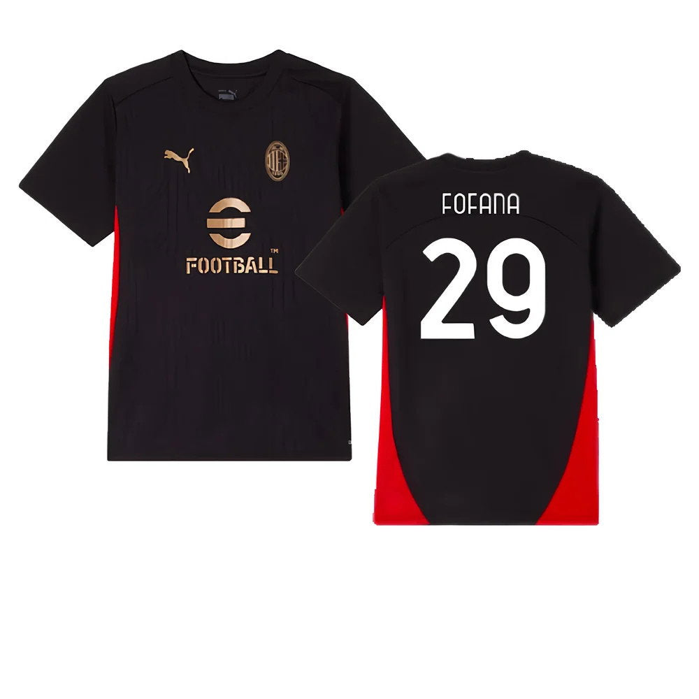 2024-2025 AC Milan Training Shirt (Black) - Kids (Fofana 29)_0