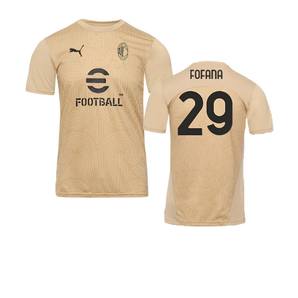 2024-2025 AC Milan Pre-Match Shirt (Putty) (Fofana 29)_0