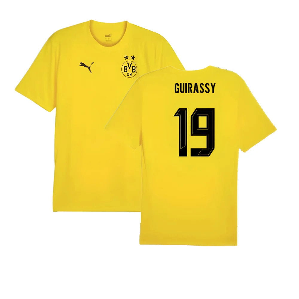 2024-2025 Borussia Dortmund Training Shirt (Yellow) - Kids (Guirassy 19)_0