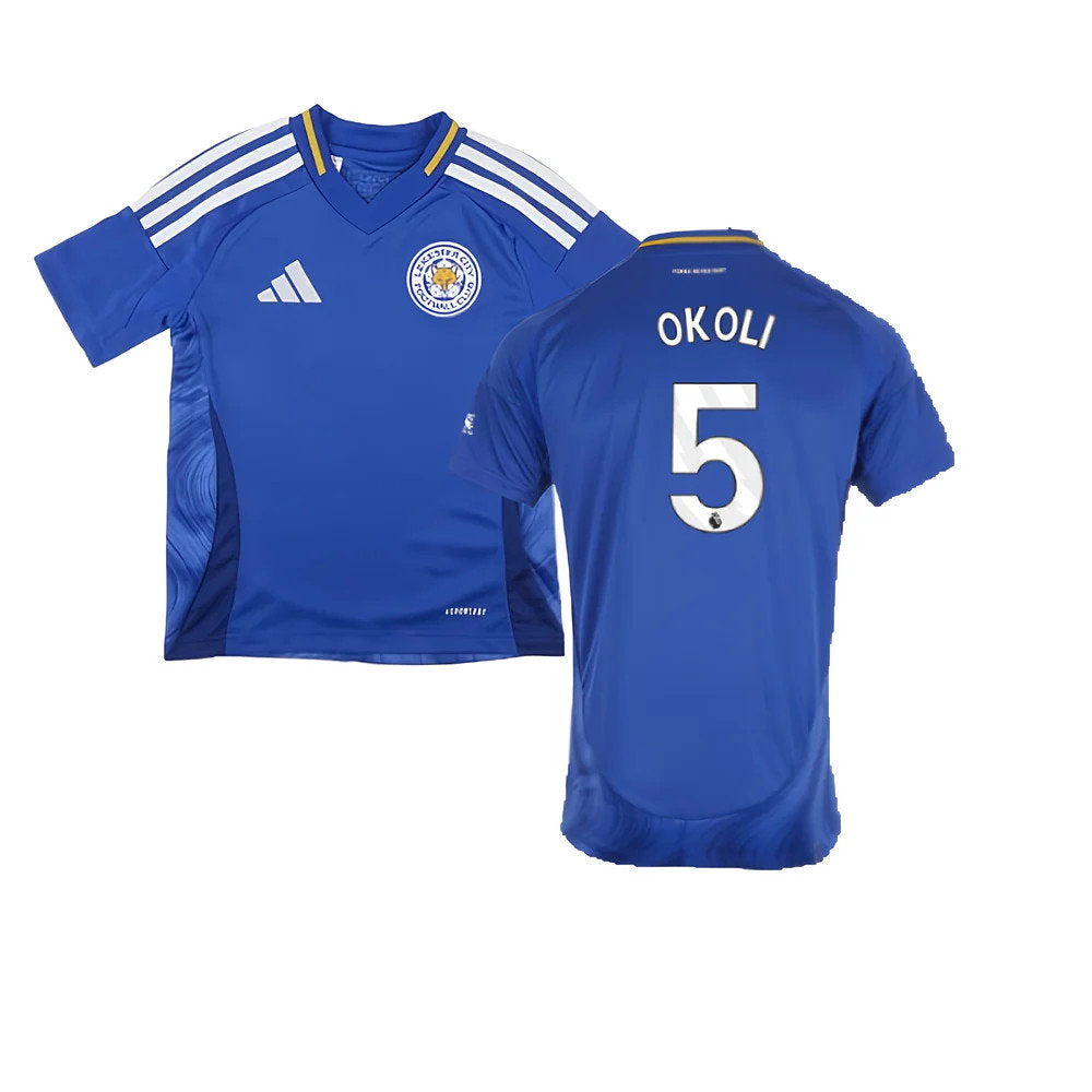 2024-2025 Leicester City Home Shirt (Kids) (Okoli 5)_0