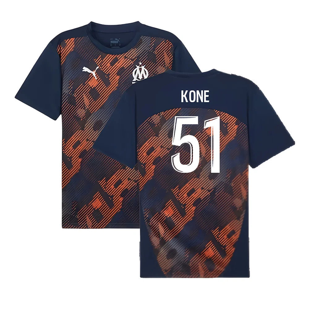 2024-2025 Marseille Pre-Match Shirt (Club Navy) (Kone 51)_0