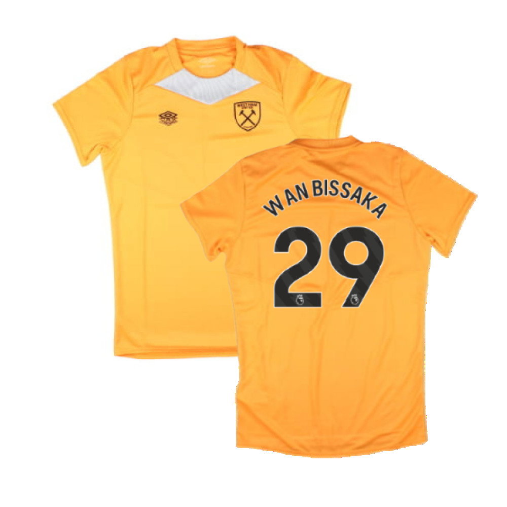 2024-2025 West Ham Training Jersey (Orange) - Kids (Wan Bissaka 29)_0