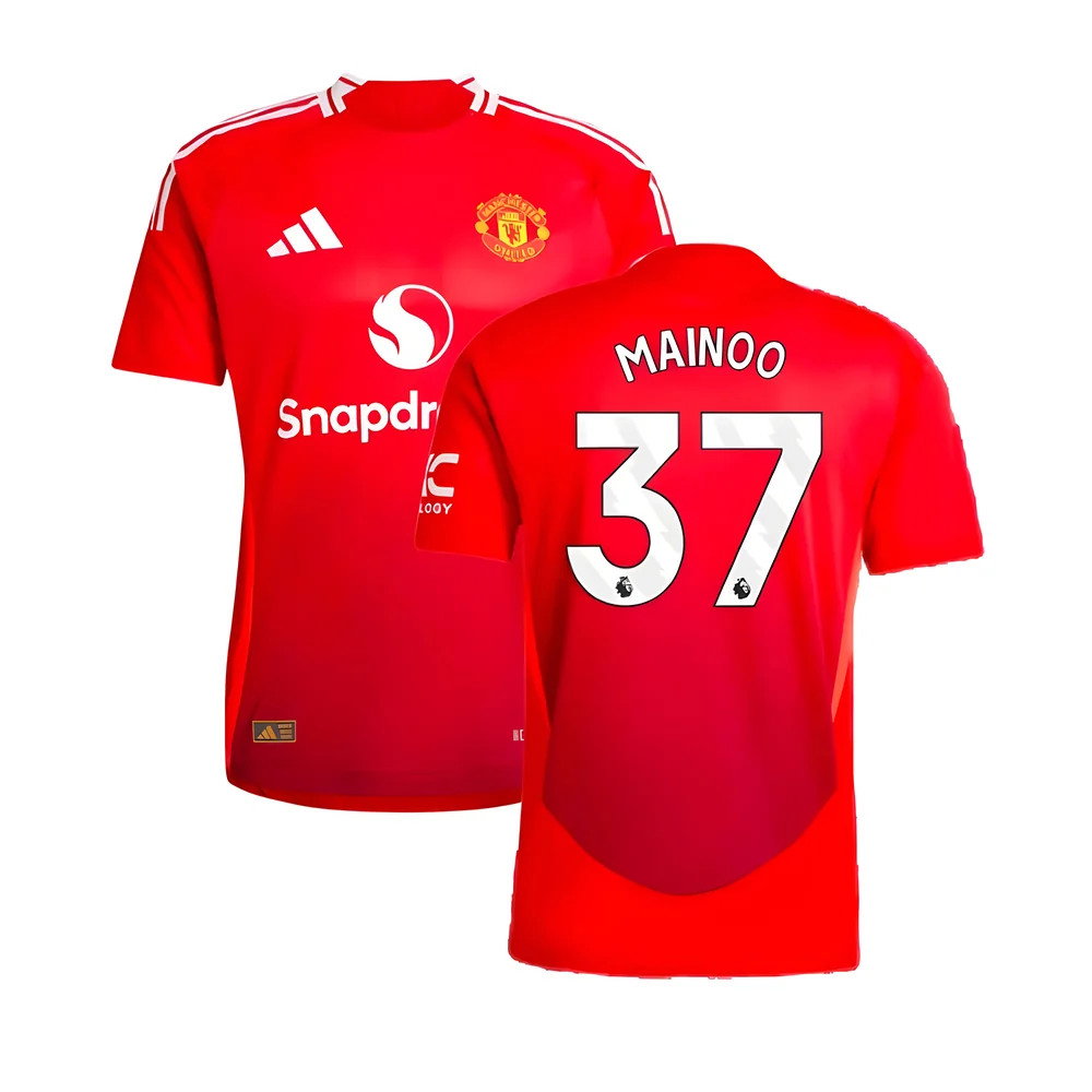 2024-2025 Man Utd Authentic Home Shirt (Mainoo 37)_0